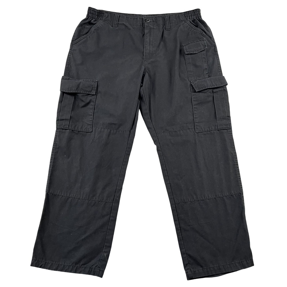 Propper Cargo Pants Mens 40x30 Black Ripstop Double Knee